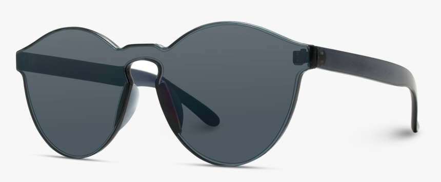 Black Oversized Round Sunglasses - Reflection, HD Png Download