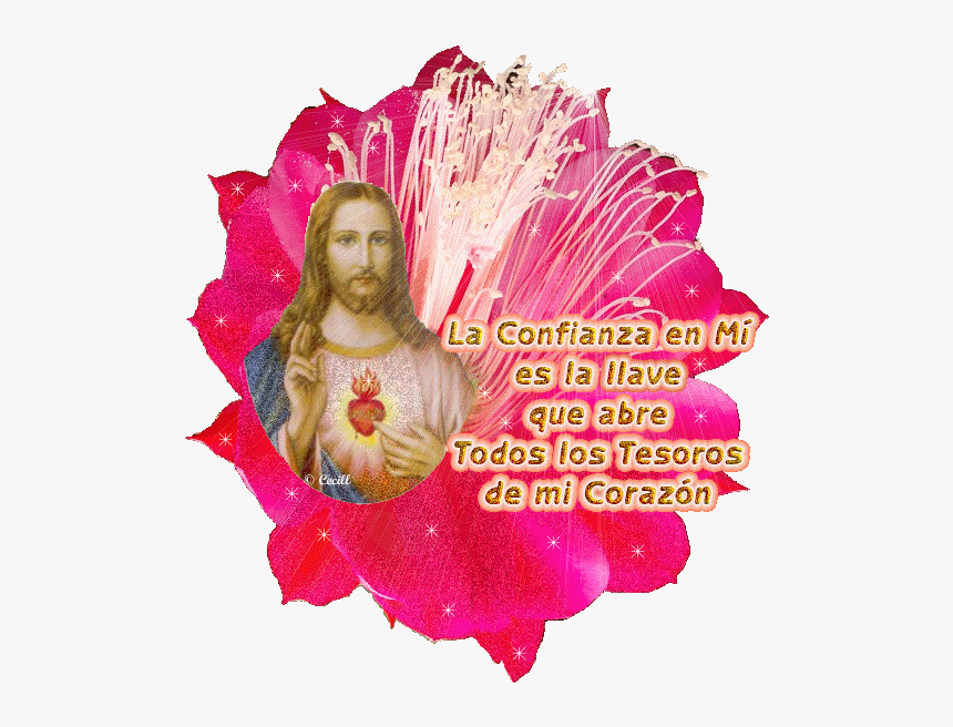 Dibujo Para Colorear Flores San Valentín Img - Sacred Heart Of Jesus, HD Png Download