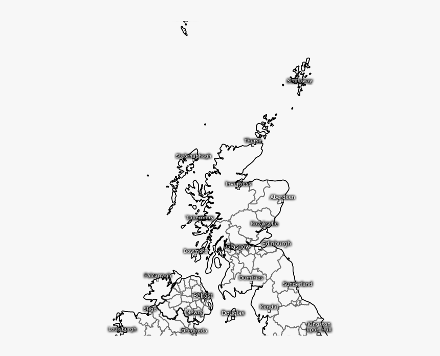 Map Of Scotland, HD Png Download