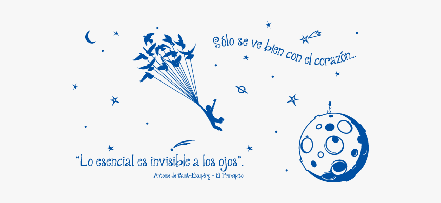 Decorative Vinyl Stickers Children S The Little Prince - Piccolo Principe Con Palloncini, HD Png Download