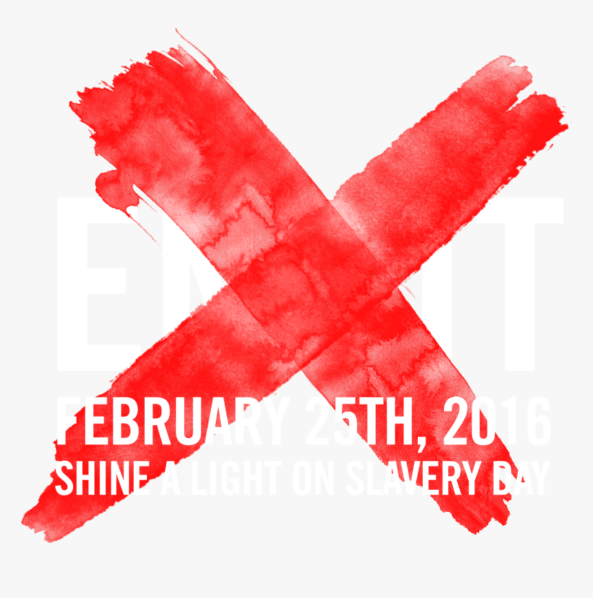 Modern Day Slavery And - Marker Red X Png, Transparent Png