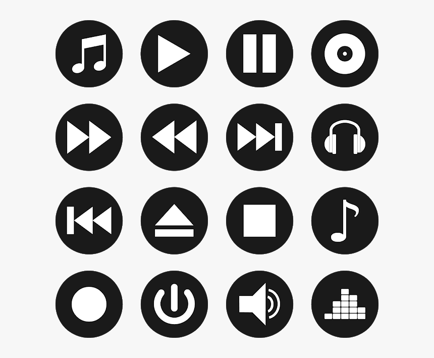 Social Media Icon Png B&w, Transparent Png