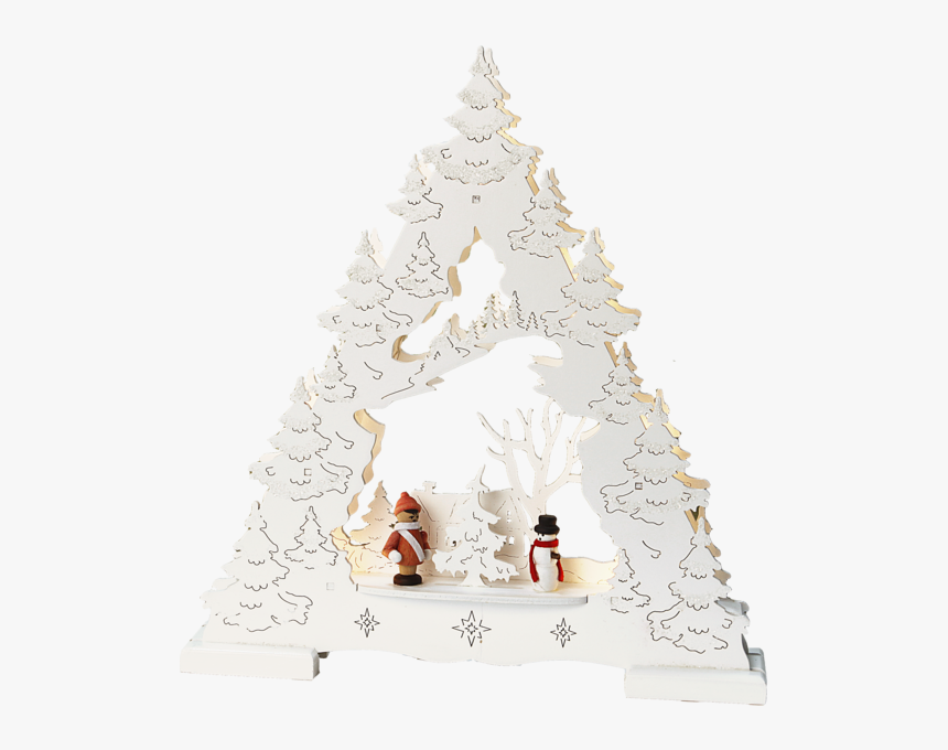 Table Decoration Baumgarten - Adventsljusstake Med Träd, HD Png Download