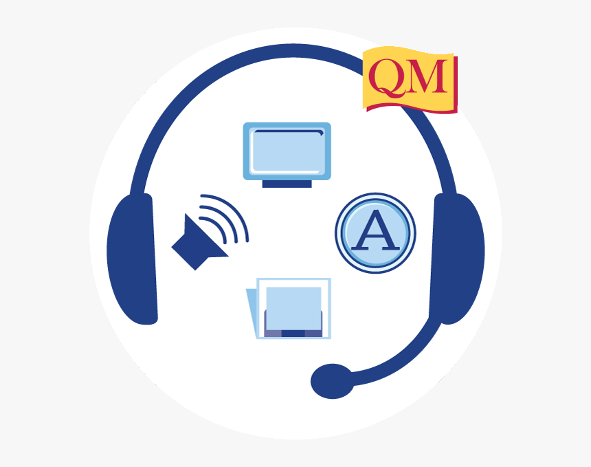 Headphones With Sound, Screen, File And A Icons Inside - Quality Matters, HD Png Download