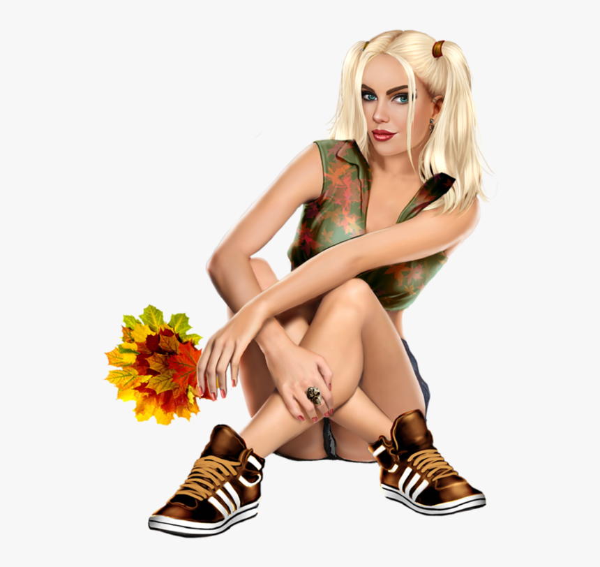 Femmes Automne Tubes Femmes Automne Png - Mensagens De Arlequina Puro Veneno, Transparent Png