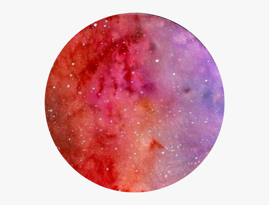 #red #orange #purple #watercolor #stars #circle - Nebula, HD Png Download