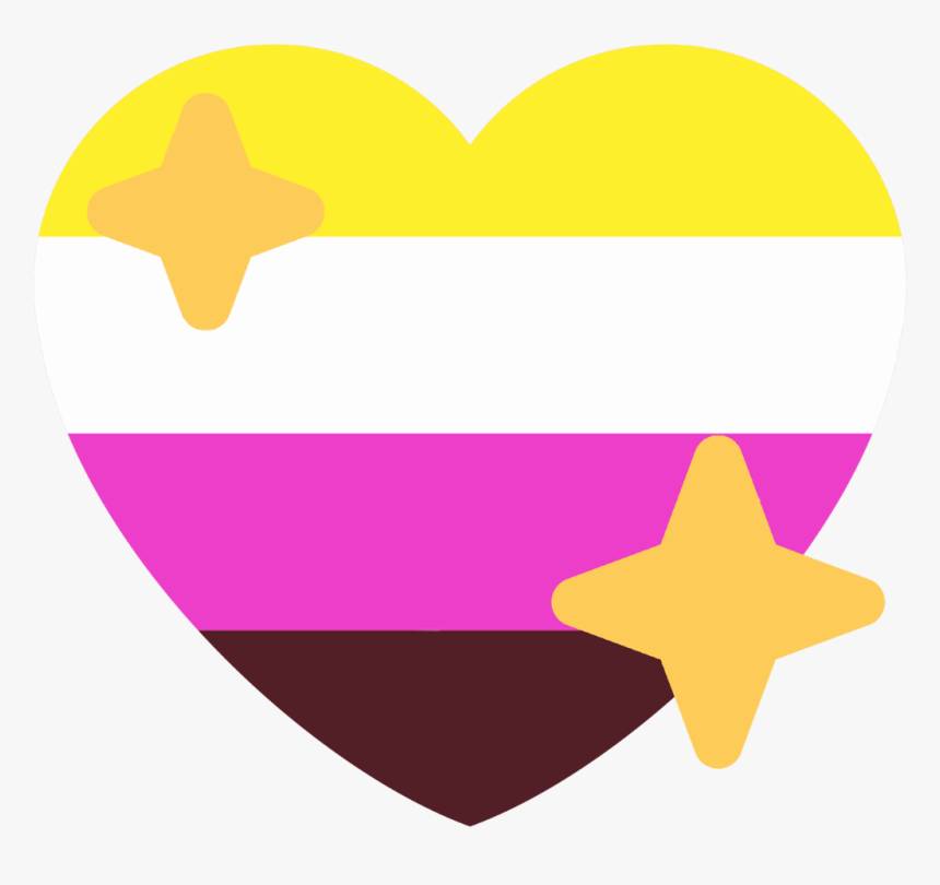 #lgbt #lgbtq #lgbt #lgbtq #lgbtpride #lgbtqpride #pride - Non Binary Heart Emoji, HD Png Download