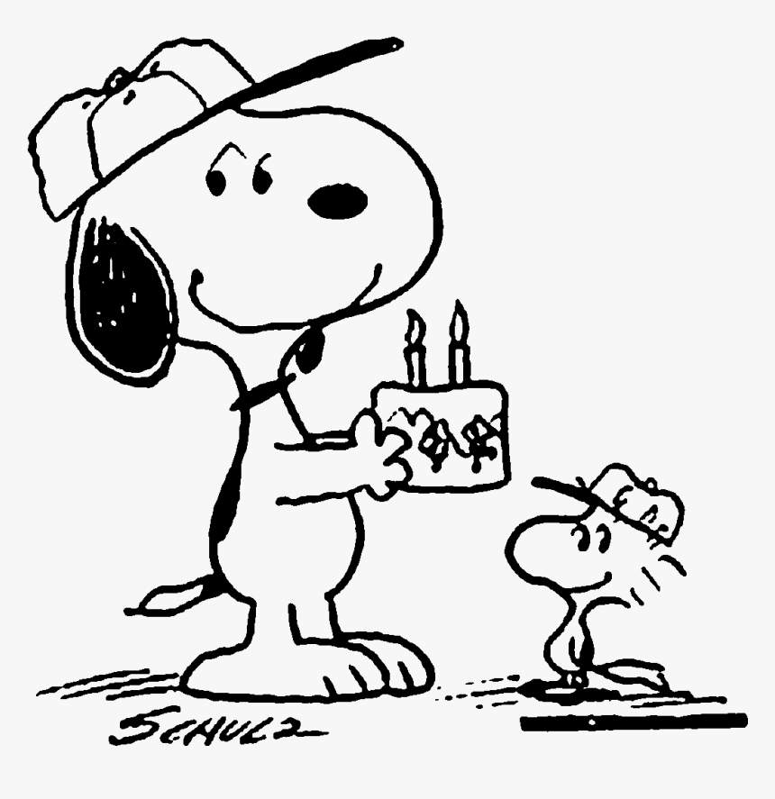 Happy Birthday Snoopy Drawings, HD Png Download