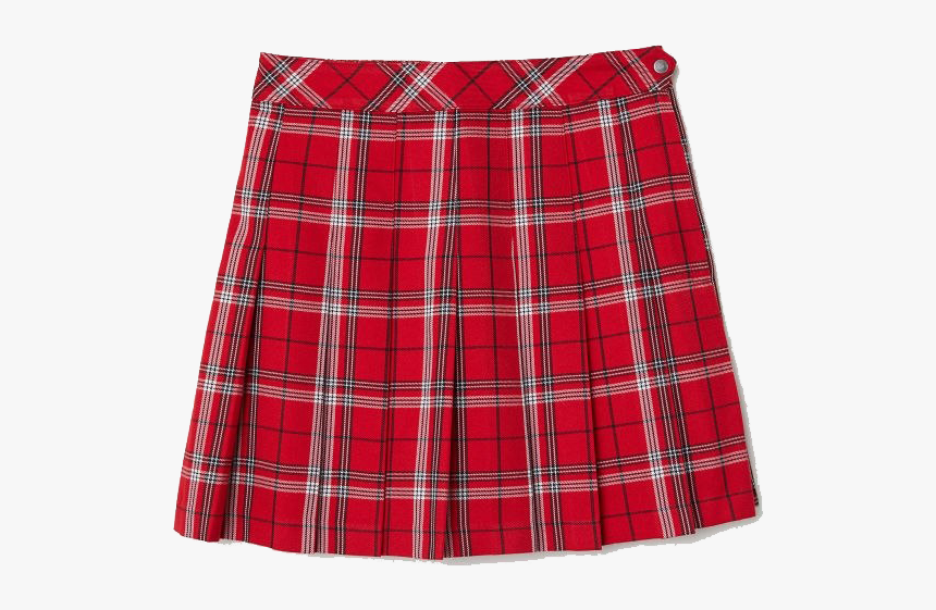 Plaid Skirt Png Picture - Red H&m Skirt, Transparent Png