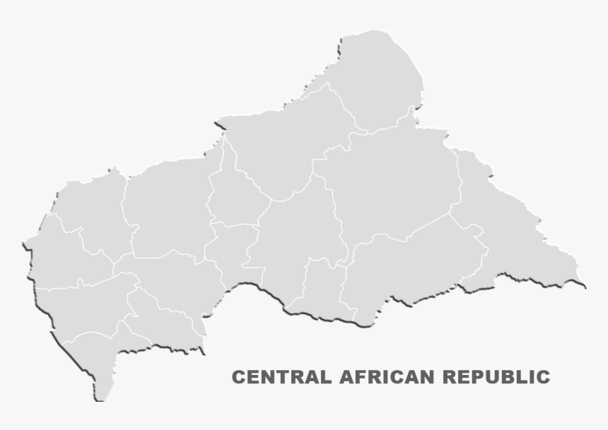 Printable Outline Central African Republic Blank Map - Lake Chad On A Map, HD Png Download