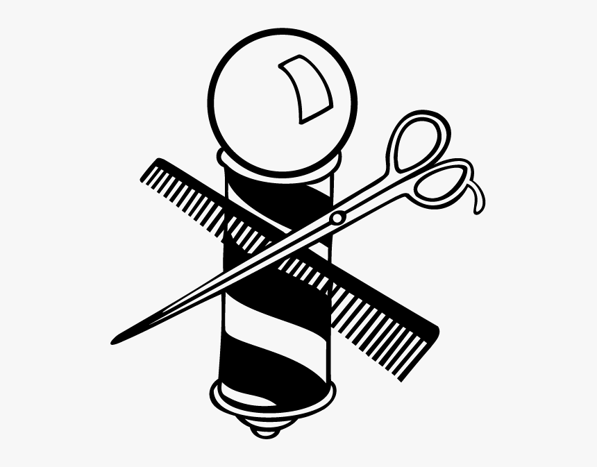 Vector Library Library Transparent Free For Download - Barber Pole And Scissors, HD Png Download