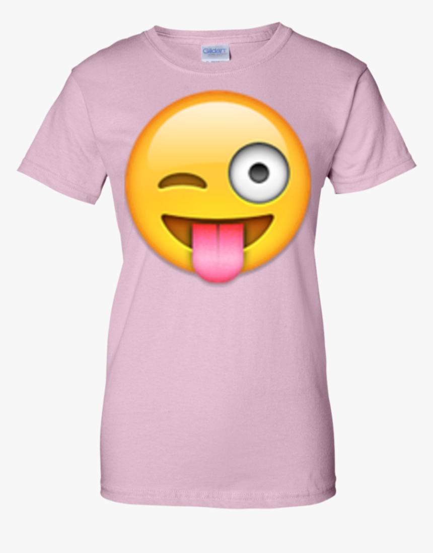 Face With Stuck Out Tongue And Winking Eye T Shirt - T-shirt, HD Png Download