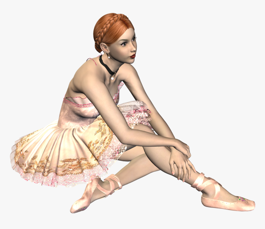 Sitting Ballerina Png, Transparent Png