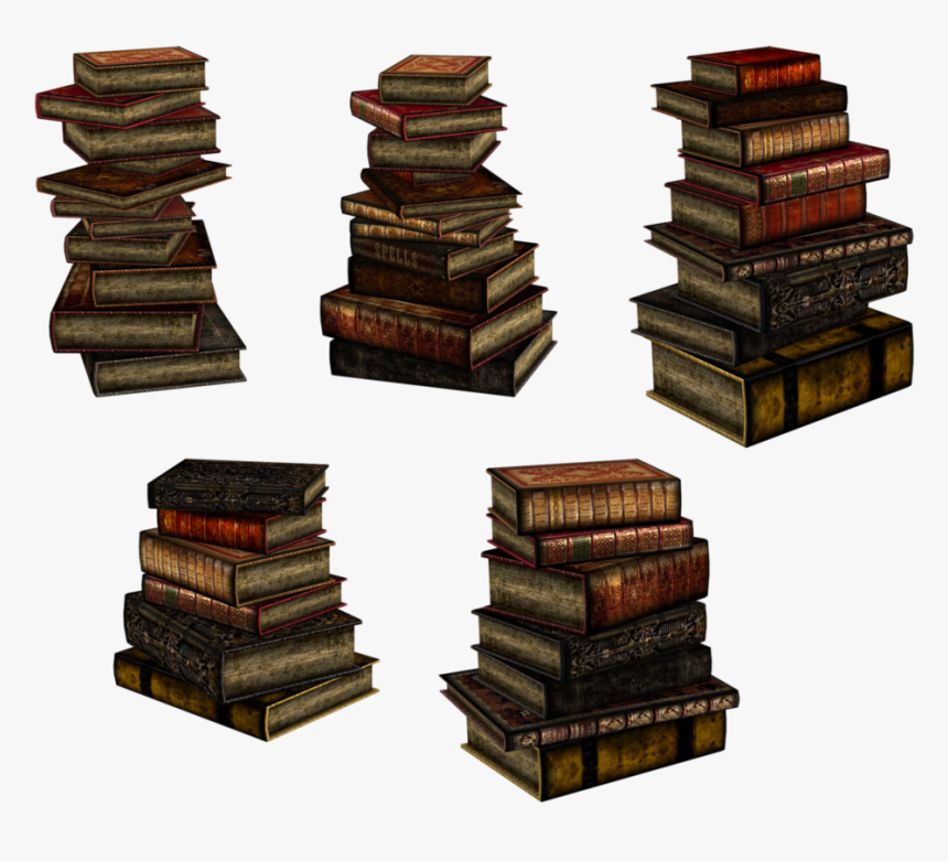 Stack Of Old Books Png, Transparent Png