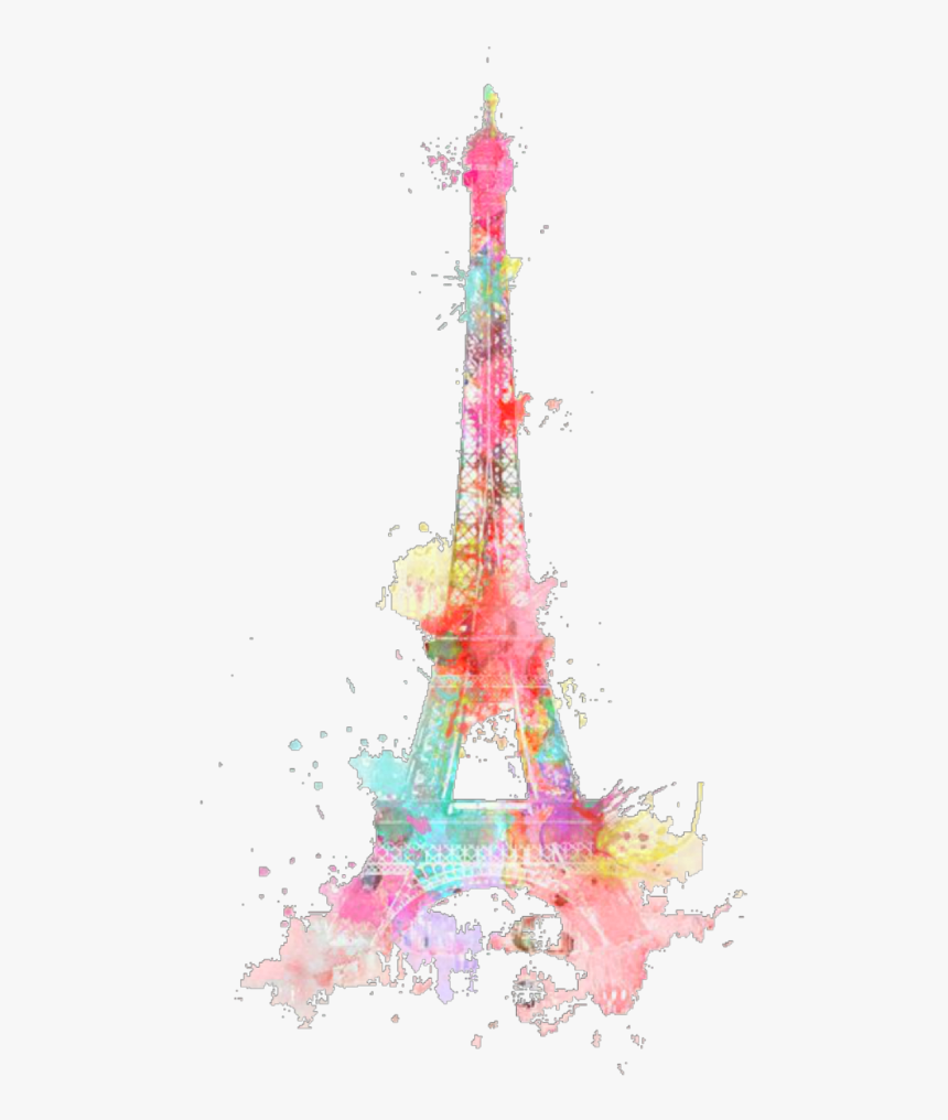 Ftestickers Watercolor Eiffeltower Paris Colorful Freet - Cute Eiffel Tower Png, Transparent Png