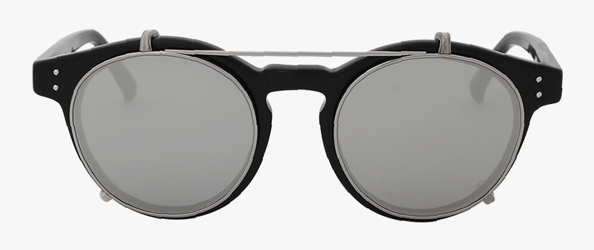 Linda Farrow Brow Bar Rounded Sunglasses In Black - Glasses, HD Png Download