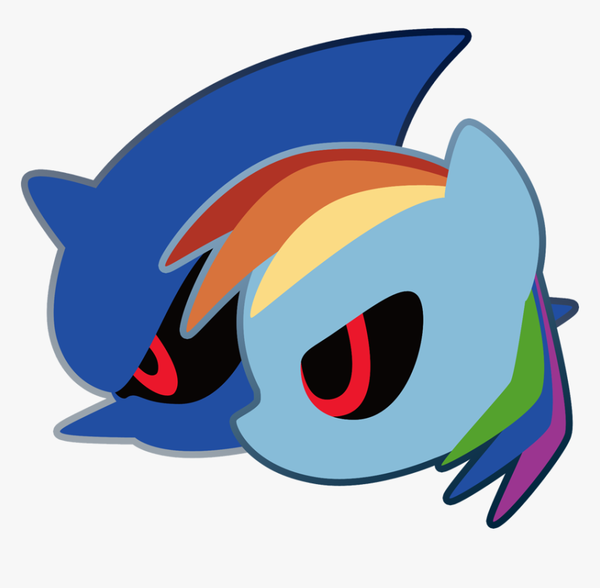 Segasonic The Hedgehog Sonic Lost World Rainbow Dash - Metal Sonic And Metal Rainbow Dash, HD Png Download