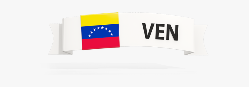 Flag On Banner - Simbolos Patrios De Venezuela, HD Png Download