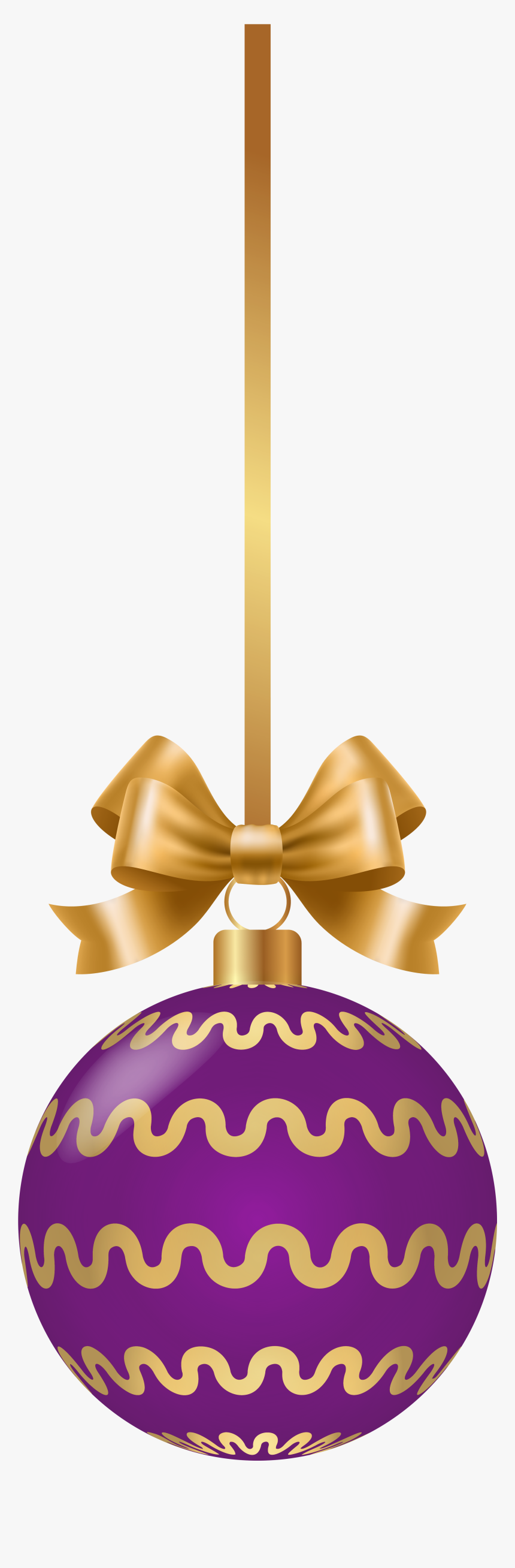Purple Christmas Ball Png Clip Art - Blue Gold Christmas Ball, Transparent Png