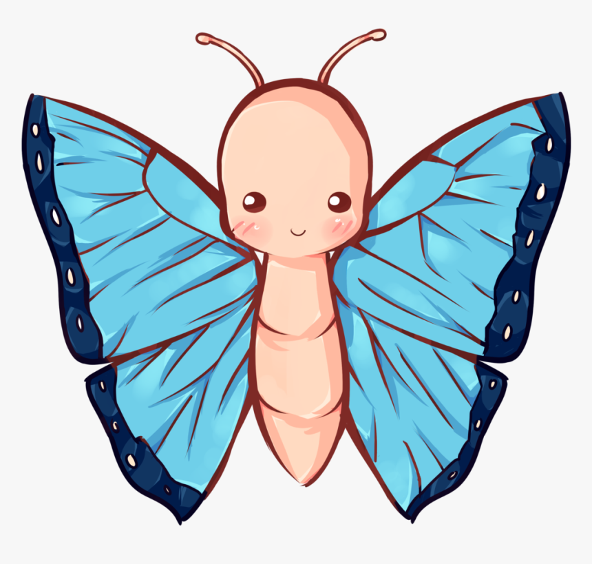 Butterflies Transparent Kawaii - Butterfly Kawaii, HD Png Download