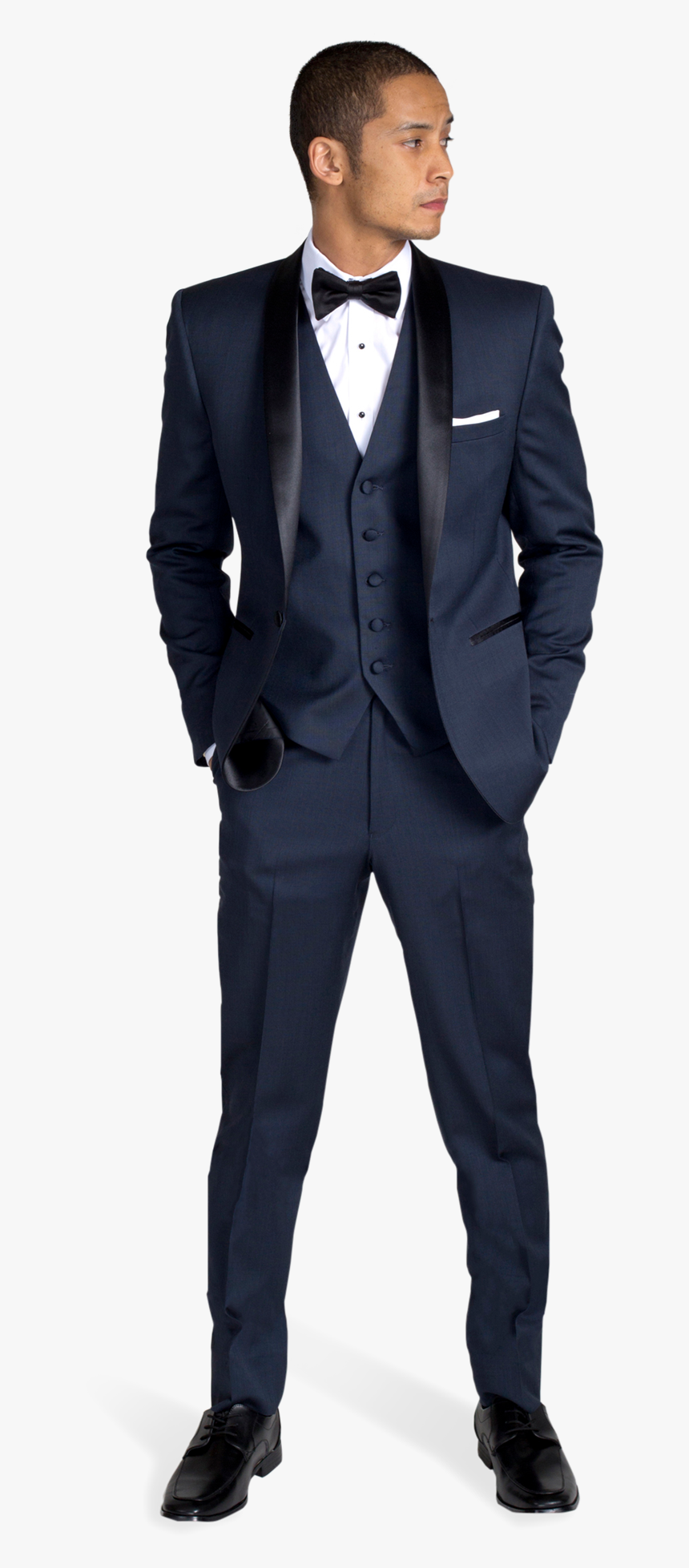 Navy Shawl Lapel Tuxedo, HD Png Download