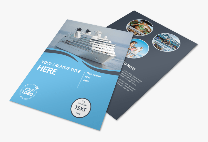 Cruise Ship Travel Flyer Template Preview - Flyer, HD Png Download