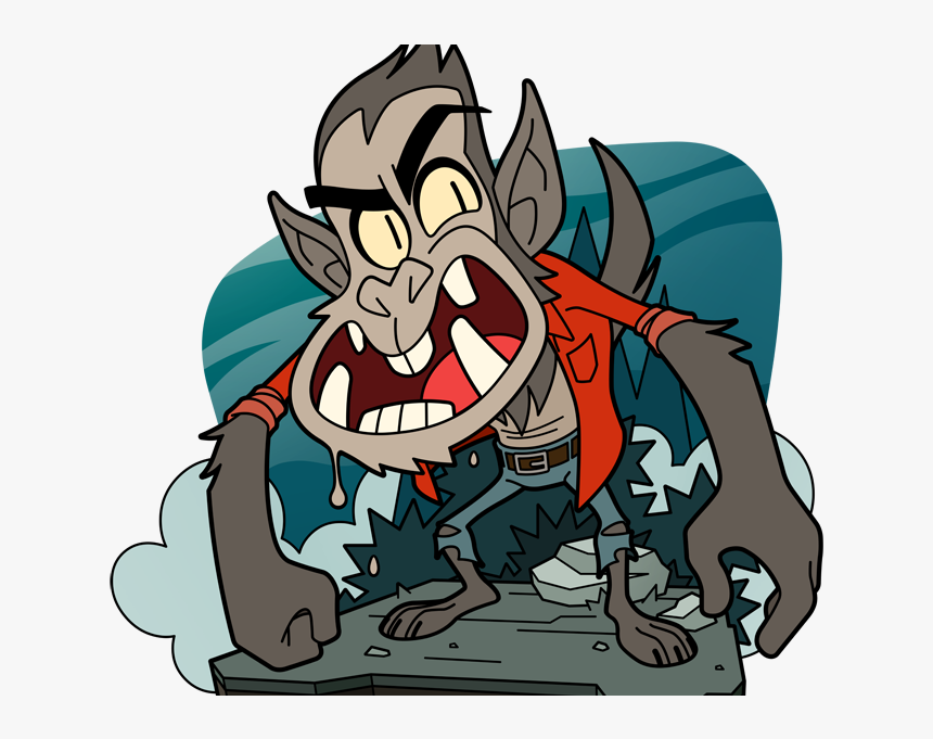 Flats Werewolf Wolf Character Design Animal Cartoon - Cartoon, HD Png Download