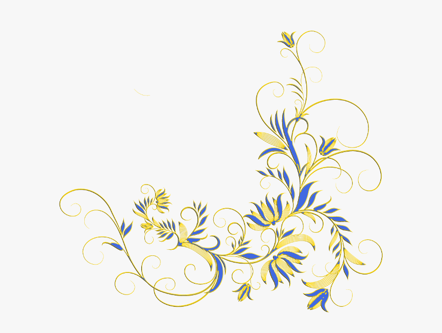 Bordure - Vine With Purple Flowers Drawing, HD Png Download