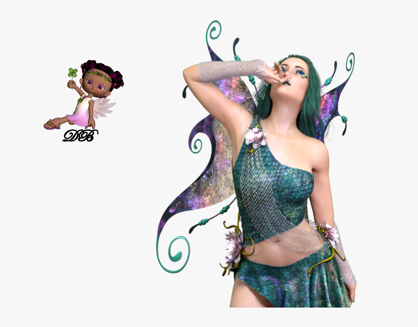 Tube Femme Papillon 3d - Illustration, HD Png Download