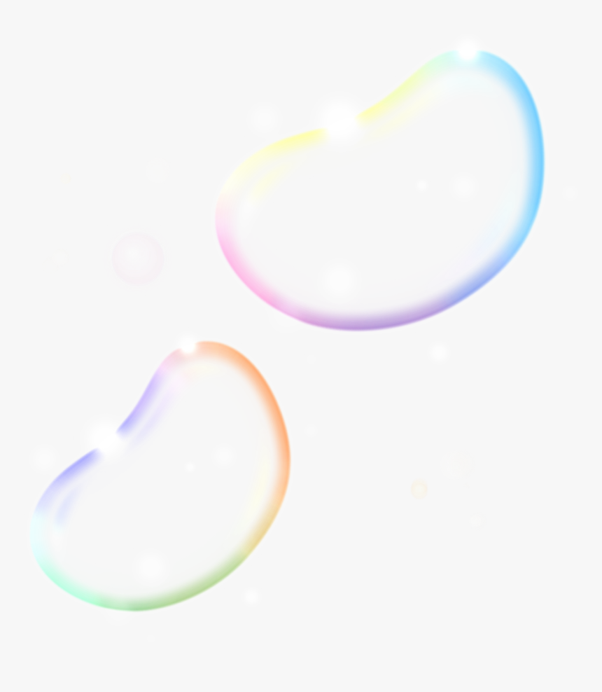 #rainbow #jellybean #bubble #bubbles #lighting #colorful - Heart, HD Png Download
