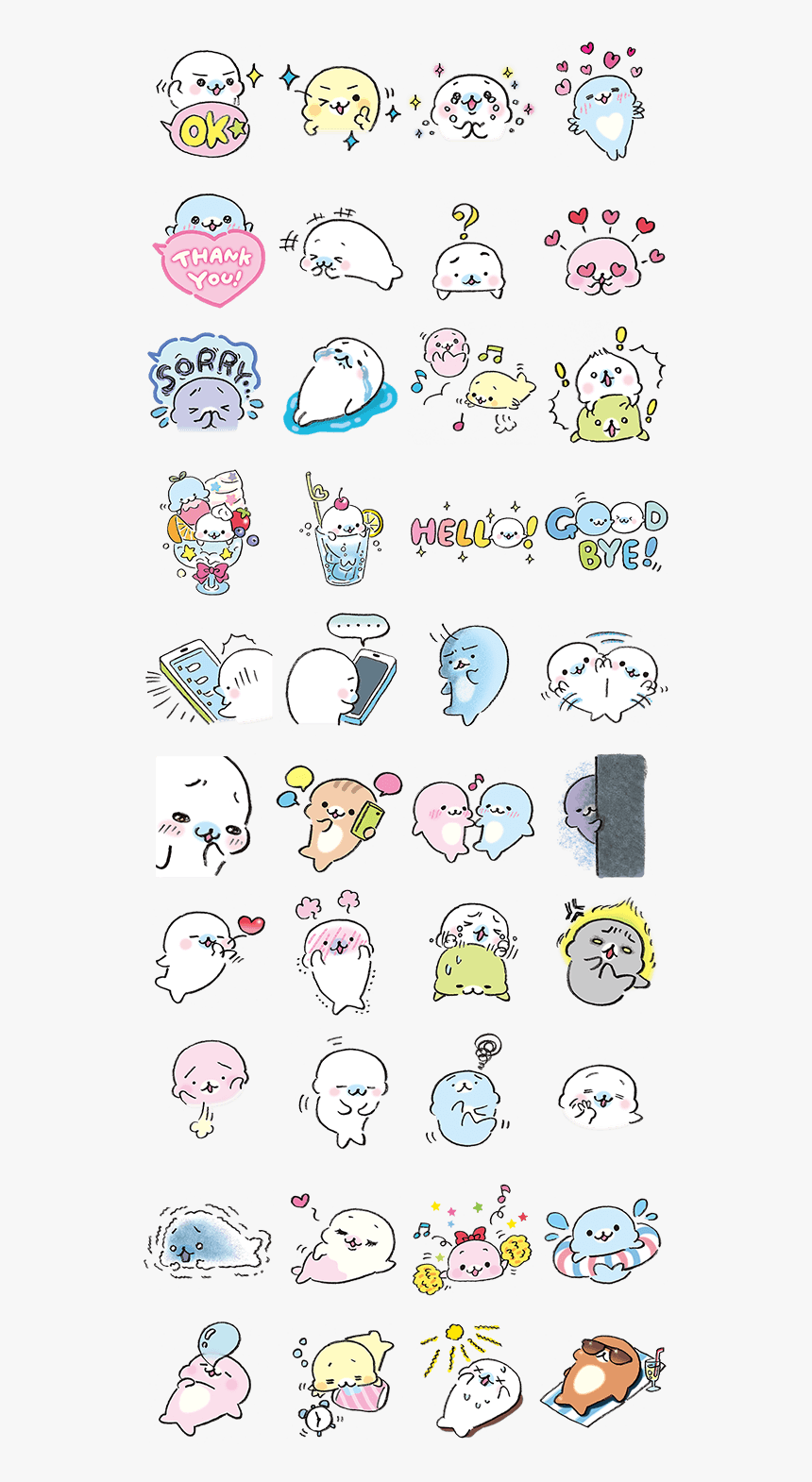 Mamegoma Line Sticker, HD Png Download