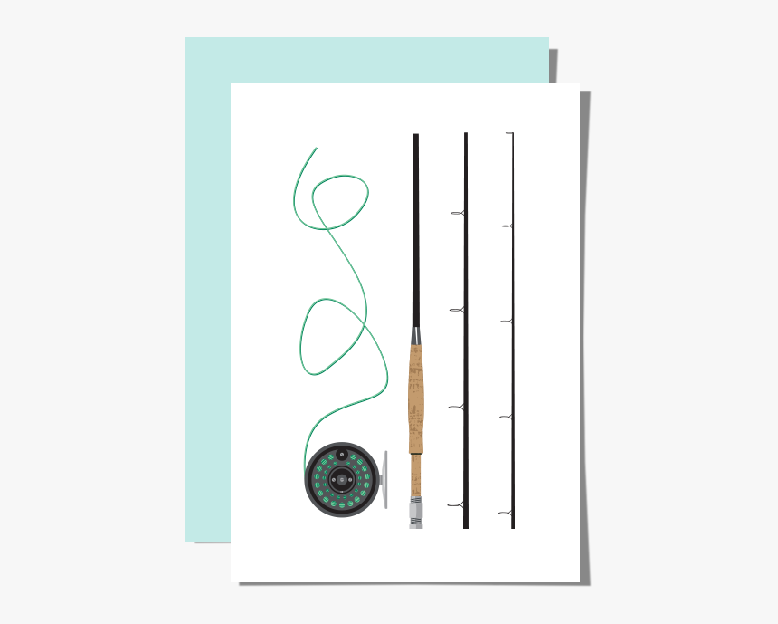 Fly Rod Greeting Cards, HD Png Download