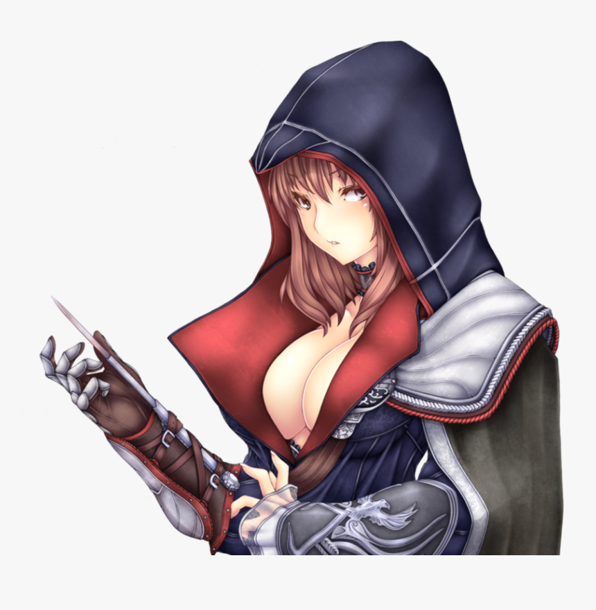 Assassin Drawing Woman - Female Assassins Creed Anime, HD Png Download