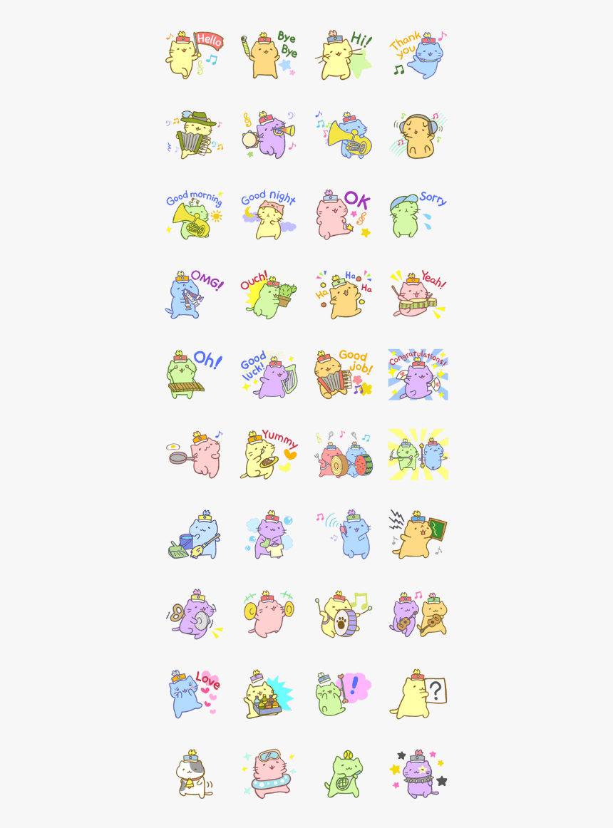 Kawaii Cat Marching Band, HD Png Download