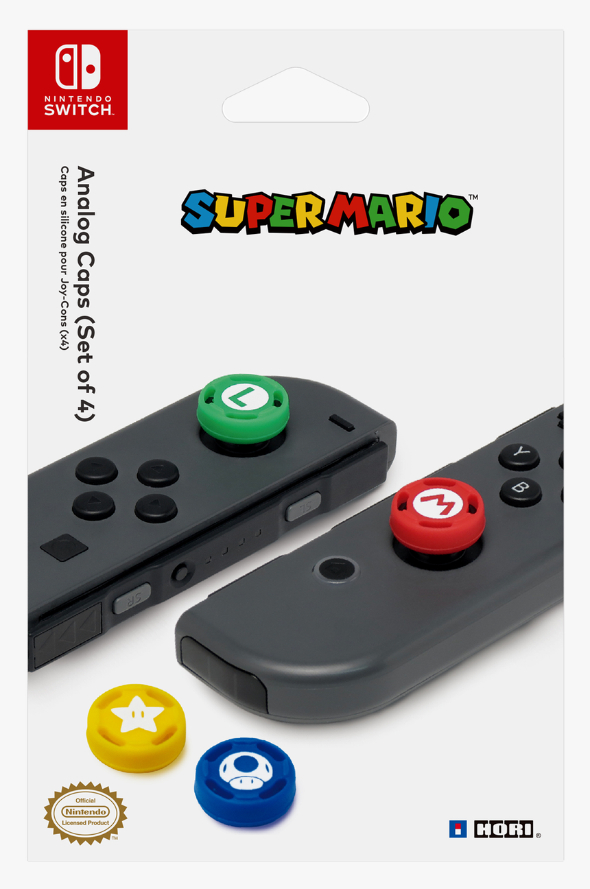 Super Mario Analog Caps For Nintendo Switch - Nintendo Switch Analog Caps, HD Png Download