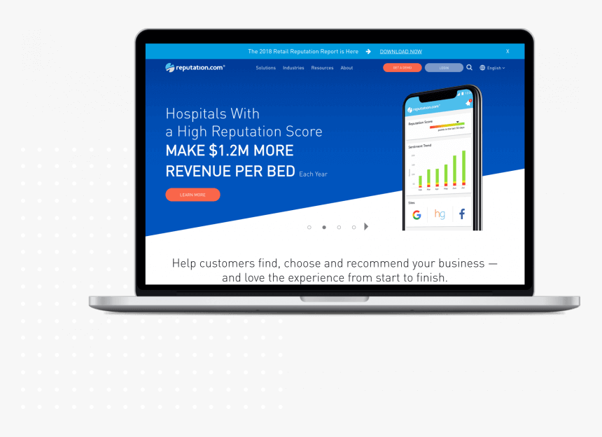 Work Laptop Mockup Reputation Website - Mobile Device, HD Png Download