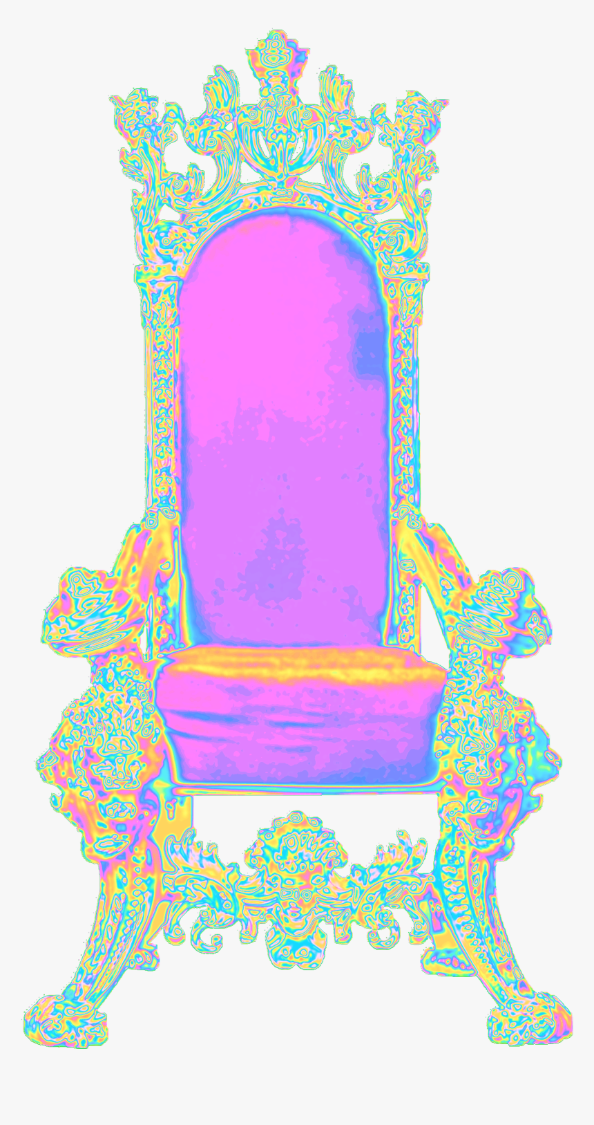 #throne #holographic 
#dinaaaaaah
 #freetoedit - King Pineapple, HD Png Download