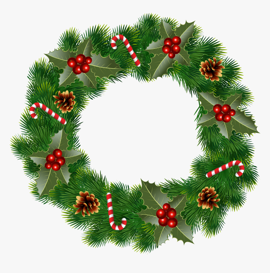 Transparent Christmas Wreath Clipart, HD Png Download