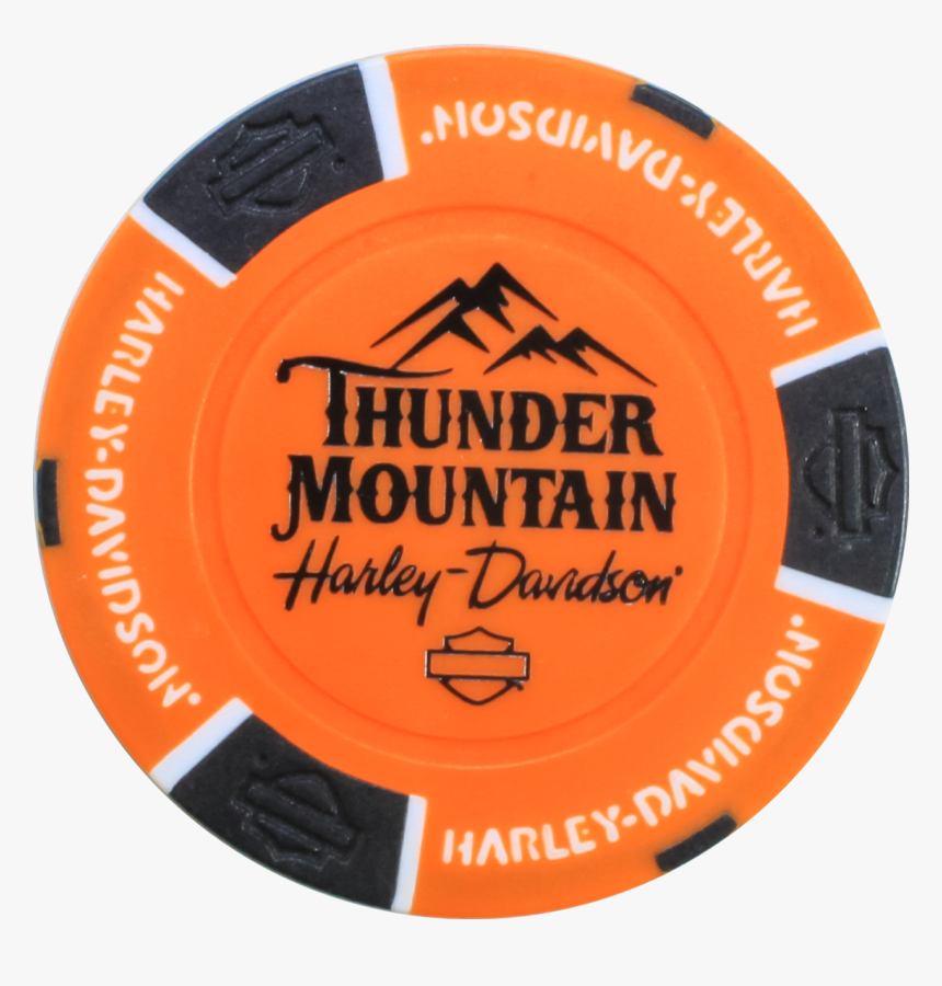 Orange And Black Poker Chip, HD Png Download