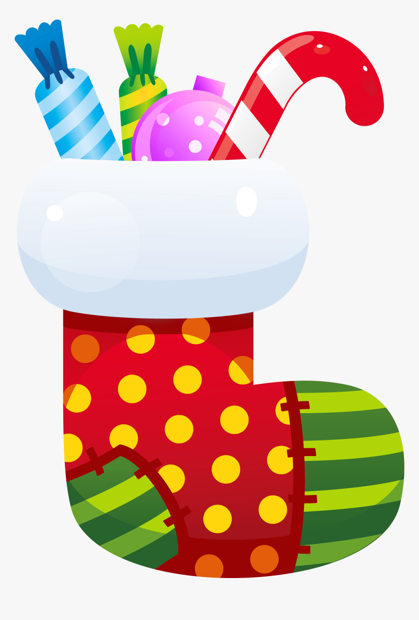 Clip Art Black And White Library Stocking Transparent - Christmas Stocking Clipart Transparent Background, HD Png Download