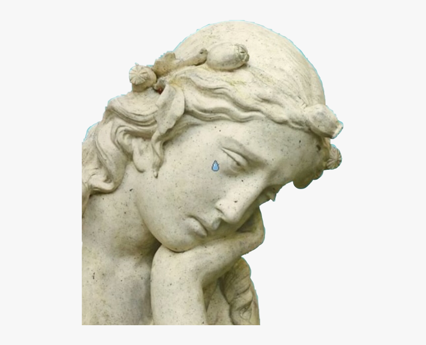 #cry #tumblr #aesthetic #art #statue #freetoedit - Statue Art, HD Png Download
