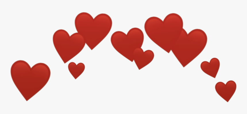 #red #heart #hearts #heartcrown #heartcrowns #crown - Transparent Blue Heart Emoji, HD Png Download