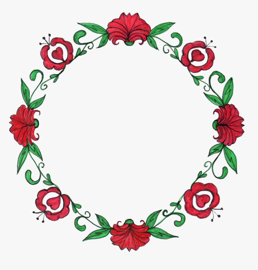 Flower Round Frame Png, Transparent Png