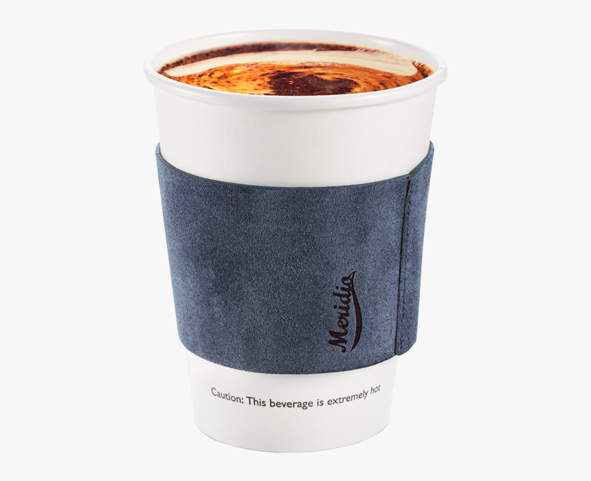 Blue Leather Coffee Sleeve - Coffee Cup Sleeve, HD Png Download
