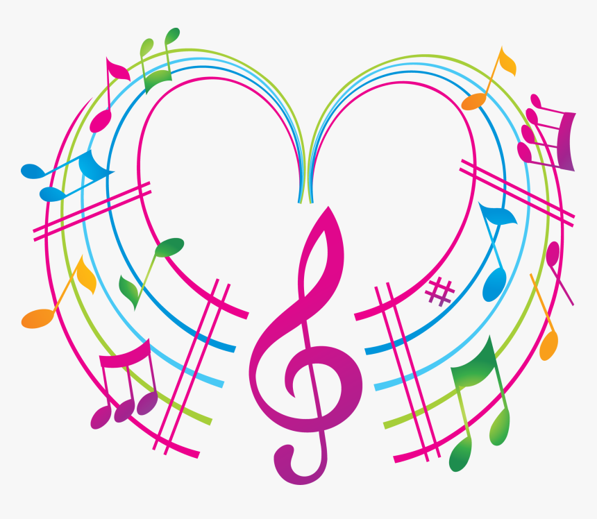Colored Music Notes Clipart, HD Png Download