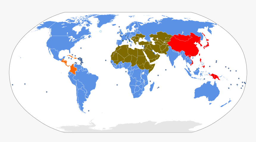 Map Of The World Before T Of I - Web Browser By Country, HD Png Download