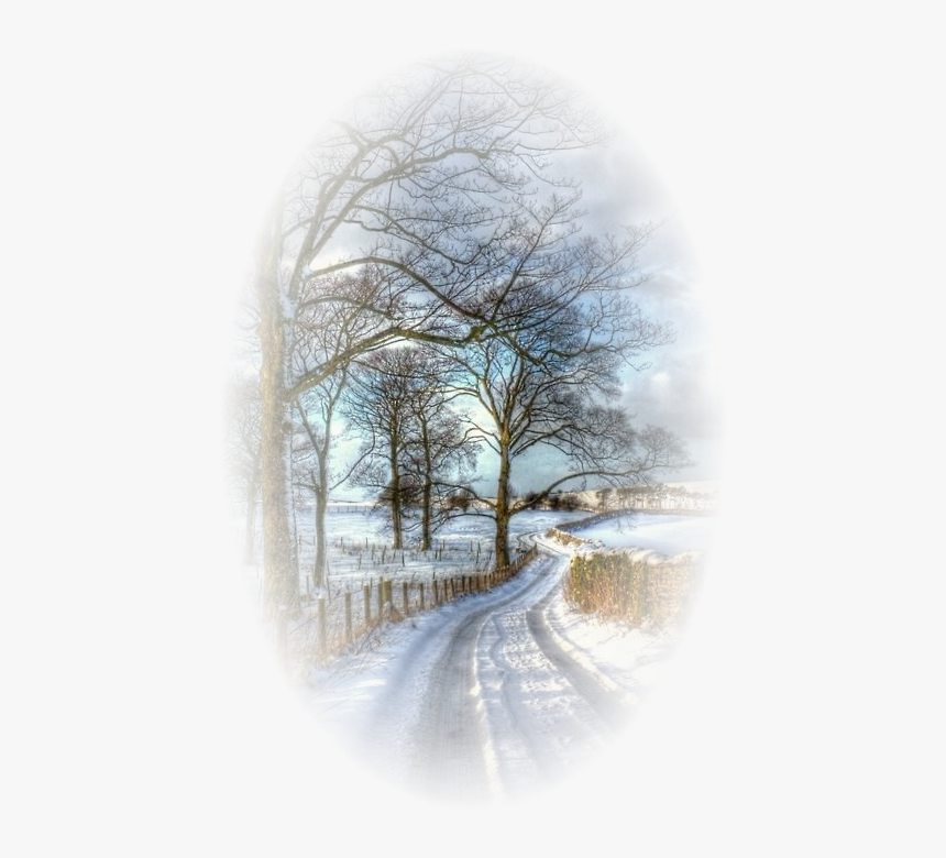 Country Lanes In Winter, HD Png Download