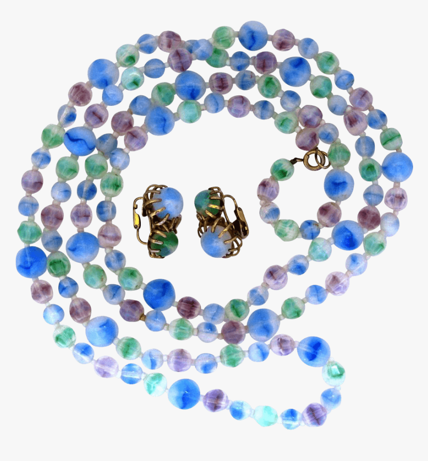 Castlecliff Blue And Green Art Bead Rope Necklace And - Cassette Sram Xg 115, HD Png Download