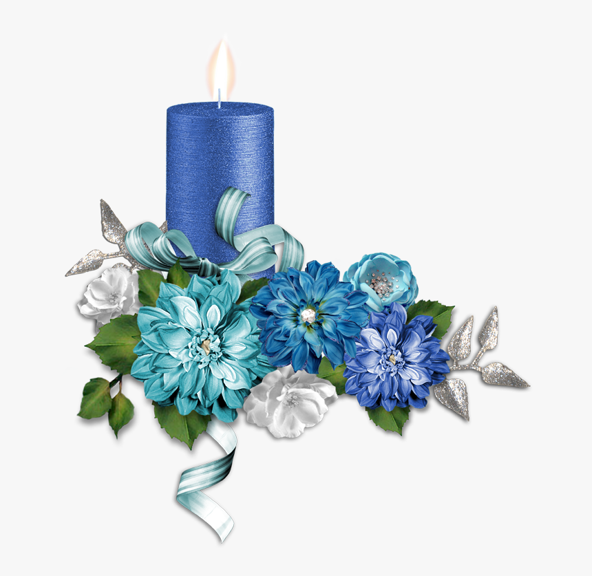 Beautiful Flower Candles Png, Transparent Png