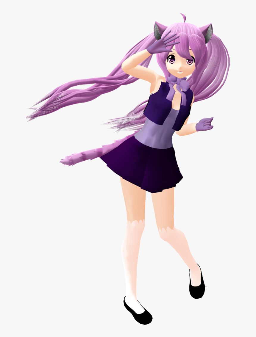 Neko Girl Mmd Model, HD Png Download